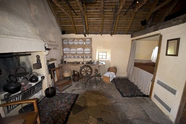 Main bedroom, Burns Cottage, Robert Burns Birthplace Museum, Alloway, Ayrshire, Scotland, July