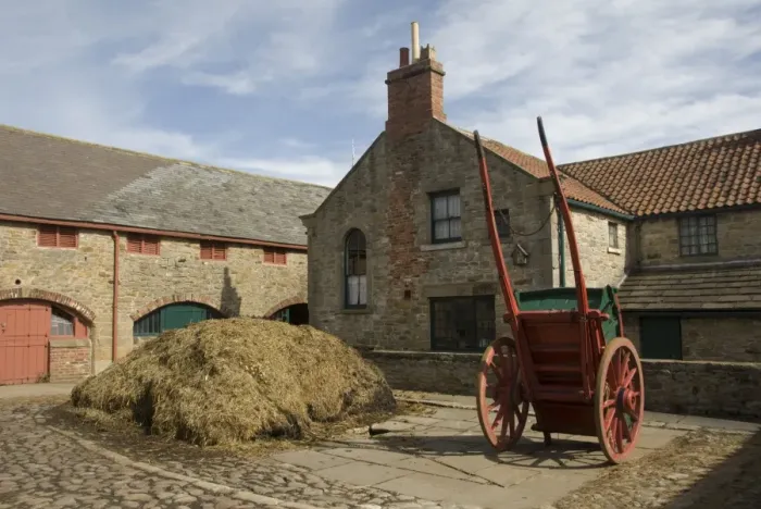 Framed Print : Manure heap and cart in farmyard, 1913 Home Farm, Beamish Museum, County Durham, England, september Framed Print : Manure heap and cart in farmyard, 1913 Home Farm, Beamish Museum, County Durham, England, september
