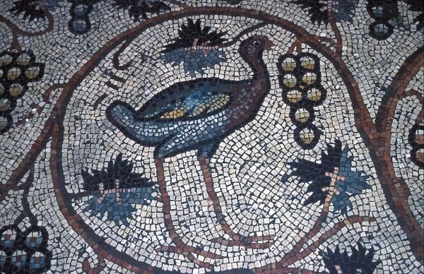 Middle East / Israel Archaeology - Mosaics on the floor of convent of St. Polyeucte, Jerusalem