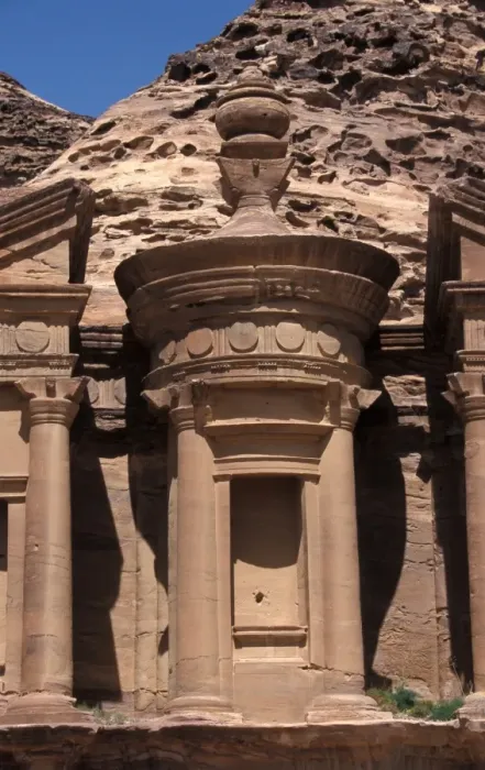 Framed Print : Middle East-Jordan Detailed features of the Nabataean Temple of al-Deir - Petra - Jordan Framed Print : Middle East-Jordan Detailed features of the Nabataean Temple of al-Deir - Petra - Jordan