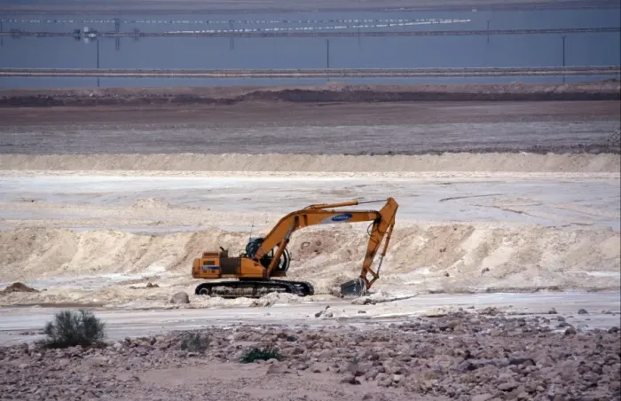 Framed Print : Middle East-Jordan Salt Mining on the Dead Sea, Jordan Framed Print : Middle East-Jordan Salt Mining on the Dead Sea, Jordan