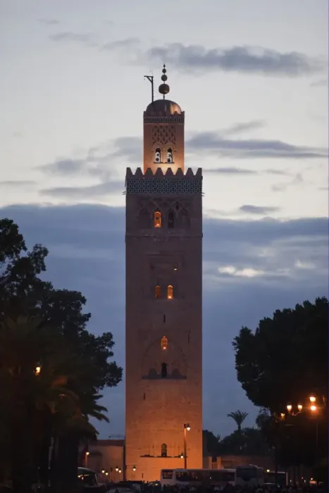 Framed Print : Mosque minaret in city at dusk, Koutoubia Mosque, Marrakesh, Morocco, april Framed Print : Mosque minaret in city at dusk, Koutoubia Mosque, Marrakesh, Morocco, april