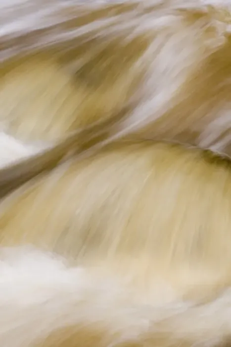 Framed Print : Mountain brook Kleine Ohe, abstract view of flowing water, blurred movement, Bayerischer Wald N. P. Bavaria, Germany