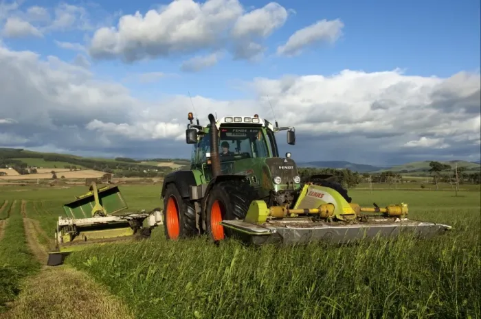 Framed Print : Mowing second cut grass with front and rear mounted mower conditioners on Fendt tractor, Cumbria, England, september Framed Print : Mowing second cut grass with front and rear mounted mower conditioners on Fendt tractor, Cumbria, England, september