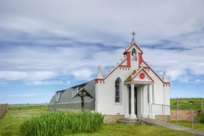 Framed Print : Nissen huts converted to chapel by Italian prisoners of war during World War Two, Italian Chapel, Lamb Holm, Orkney Framed Print : Nissen huts converted to chapel by Italian prisoners of war during World War Two, Italian Chapel, Lamb Holm, Orkney