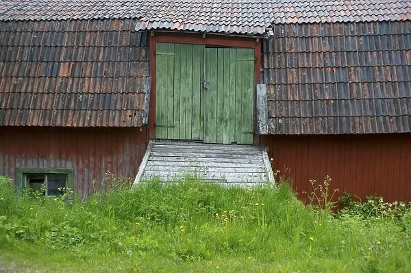 Old barn doors, Jormvattnet, Jamtland, Sweden, June