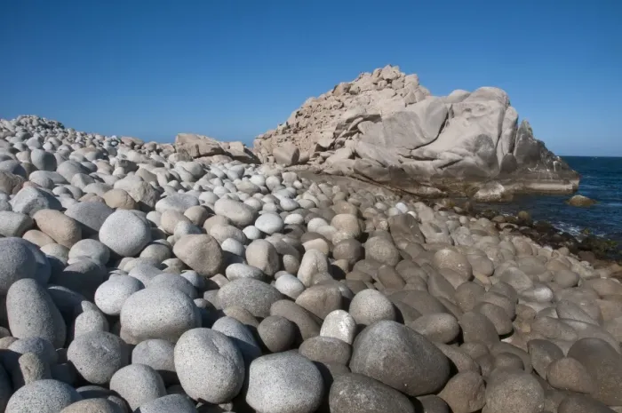 Framed Print : Pebbles on beach, Cabo Pulmo National Marine Park, Baja California Sur, Mexico, march