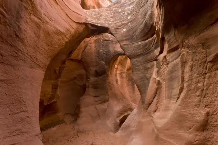 Framed Print : Peek-a-boo slot canyon cut through Navajo sandstone, Grand Staircase-Escalante National Monument, Utah, U. S. A. October Framed Print : Peek-a-boo slot canyon cut through Navajo sandstone, Grand Staircase-Escalante National Monument, Utah, U. S. A. October