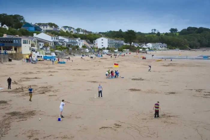 Framed Print : People on beach of seaside resort, Saundersfoot, Pembrokeshire, Wales, August Framed Print : People on beach of seaside resort, Saundersfoot, Pembrokeshire, Wales, August
