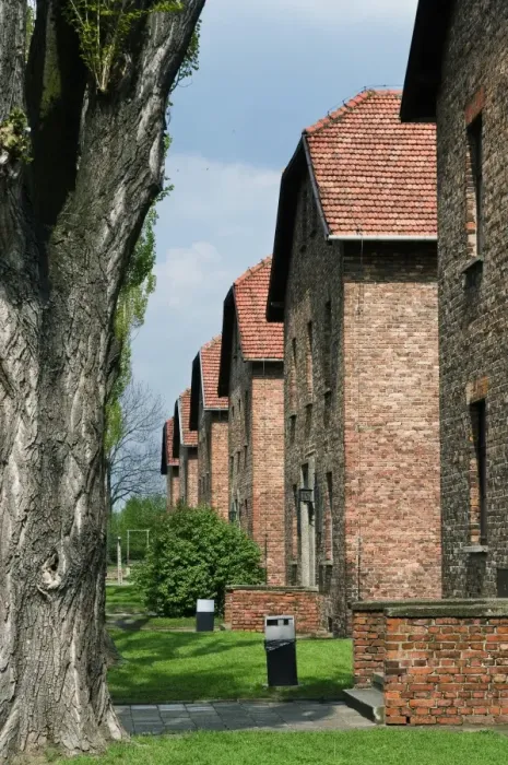 Framed Print : Prisoner housing, in concentration and extermination camp, Auschwitz, Poland Framed Print : Prisoner housing, in concentration and extermination camp, Auschwitz, Poland