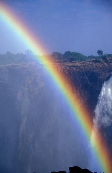 Rainbow At Victoria Falls, Zimbabwe