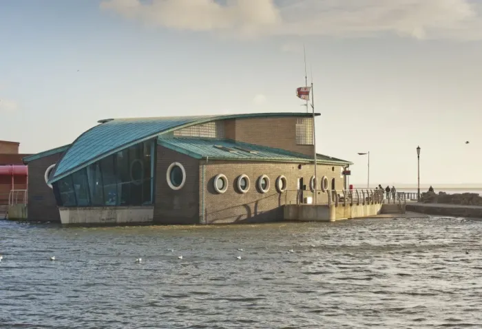 Framed Print : RNLI lifeboat station, Lytham St. Anne's, Lancashire, England, january