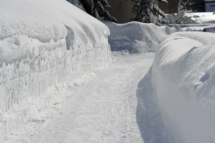 Framed Print : Road cleared through snowdrifts, Davos, Graubunden, Swiss Alps, Switzerland, january Framed Print : Road cleared through snowdrifts, Davos, Graubunden, Swiss Alps, Switzerland, january