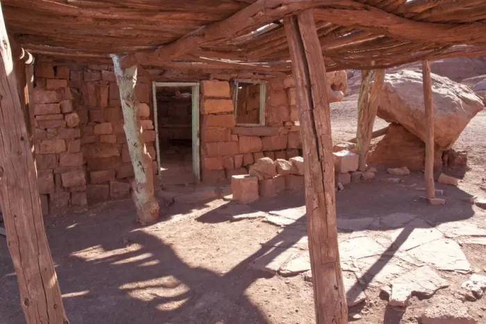 Framed Print : This rock house is just north of the Navajo Bridge on US 89A. North of Flagstaff & Cameron, Arizona