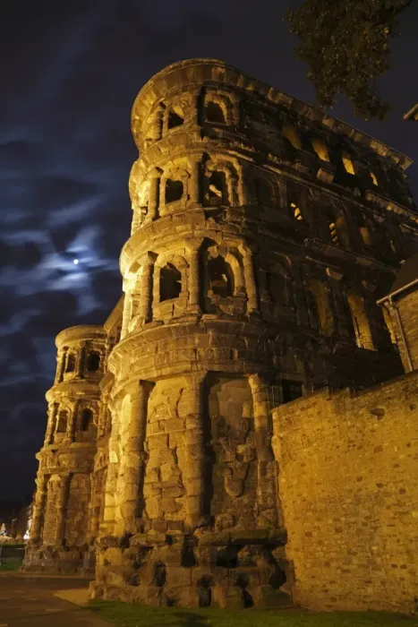 Framed Print : Roman city gate illuminated at night, Porta Nigra, Trier, Rhineland-Palatinate, Germany, october Framed Print : Roman city gate illuminated at night, Porta Nigra, Trier, Rhineland-Palatinate, Germany, october