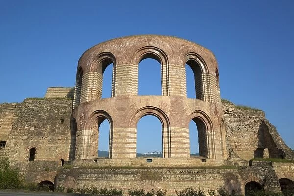 Ruins of Roman baths, Kaiserthermen (Imperial Baths), Trier, Rhineland-Palatinate, Germany, May