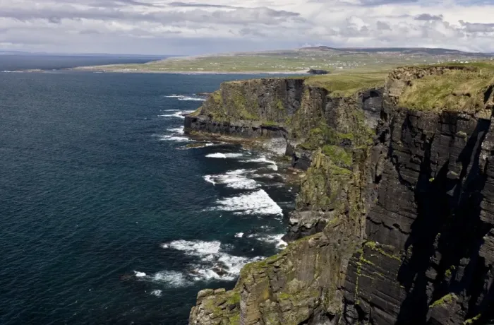 Framed Print : Sheer Namurian sandstone and shale cliffs, Cliffs of Moher, The Burren, County Clare, Ireland, May Framed Print : Sheer Namurian sandstone and shale cliffs, Cliffs of Moher, The Burren, County Clare, Ireland, May