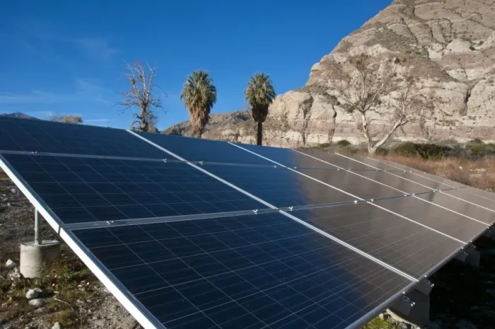 Framed Print : Solar cell panel in desert, Whitewater Preserve, Southern California, U. S. A Framed Print : Solar cell panel in desert, Whitewater Preserve, Southern California, U. S. A