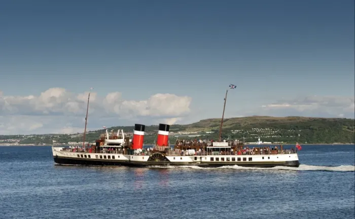 Framed Print : Steam powered paddle boat with tourists, Waverley, Dunoon, Firth of Clyde, Argyll and Bute, Scotland, august Framed Print : Steam powered paddle boat with tourists, Waverley, Dunoon, Firth of Clyde, Argyll and Bute, Scotland, august