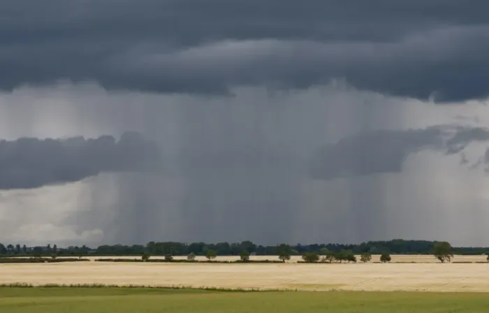Framed Print : Storm clouds over oilseed rape and cereal fields, Snitterby, Lincolnshire, England, june