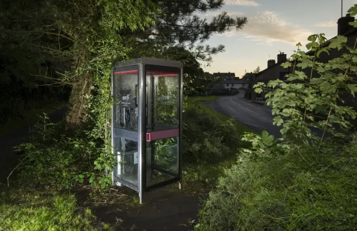 Framed Print : Telephone box, 100, 000th payphone installed in 1992, with Dunsop Bridge at the centre of Great Britain plaque Framed Print : Telephone box, 100, 000th payphone installed in 1992, with Dunsop Bridge at the centre of Great Britain plaque