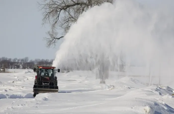 Framed Print : Tractor with snow blower, blowing snow from blocked rural road, North Dakota, U. S. A. february Framed Print : Tractor with snow blower, blowing snow from blocked rural road, North Dakota, U. S. A. february