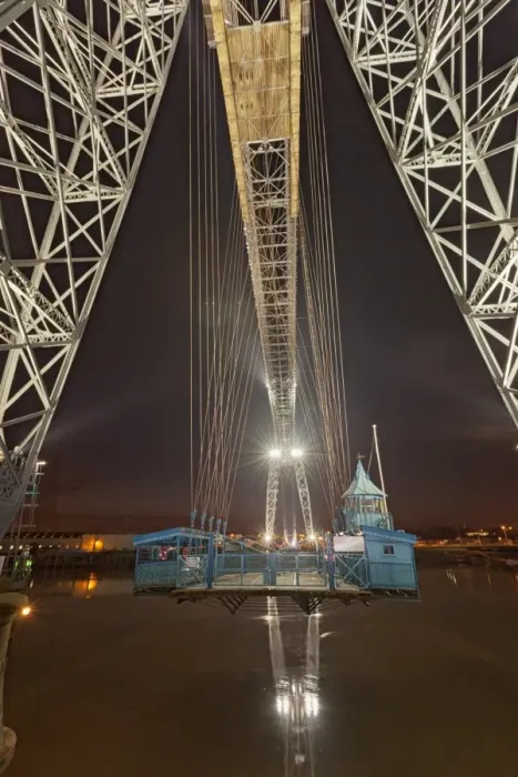 Framed Print : Transporter bridge over river at twilight, Newport Transporter Bridge, River Usk, Newport, South Wales, Wales Framed Print : Transporter bridge over river at twilight, Newport Transporter Bridge, River Usk, Newport, South Wales, Wales