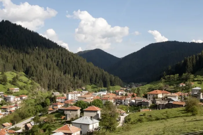 Framed Print : Trigrad village located in western Rhodope mountain near border with Greece Framed Print : Trigrad village located in western Rhodope mountain near border with Greece