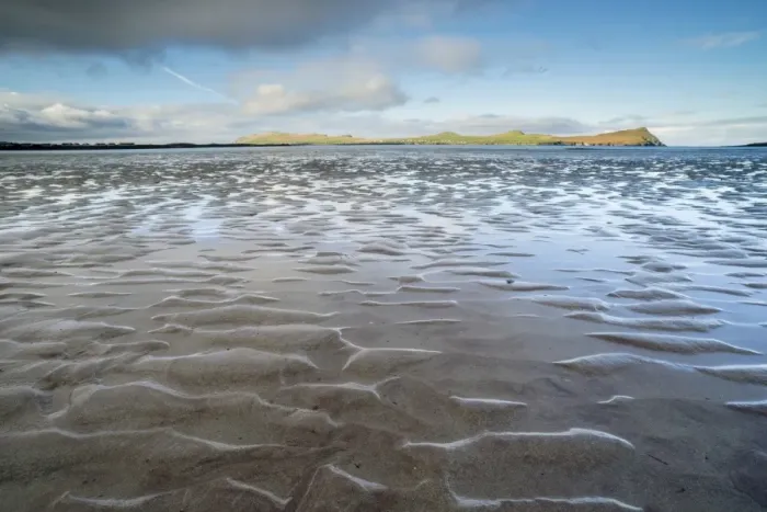 Framed Print : View of beach at low tide, Murreagh Beach, Dingle Peninsula, County Kerry, Munster, Ireland, November Framed Print : View of beach at low tide, Murreagh Beach, Dingle Peninsula, County Kerry, Munster, Ireland, November