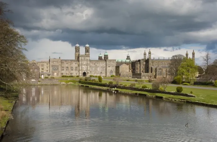 Framed Print : View of boarding school buildings and lake, Roman Catholic independent school adhering to Jesuit tradition Framed Print : View of boarding school buildings and lake, Roman Catholic independent school adhering to Jesuit tradition