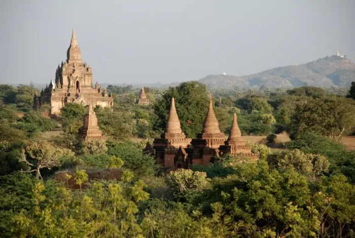 Framed Print : View of Buddhist temples, Bagan, Mandalay Region, Myanmar, January Framed Print : View of Buddhist temples, Bagan, Mandalay Region, Myanmar, January