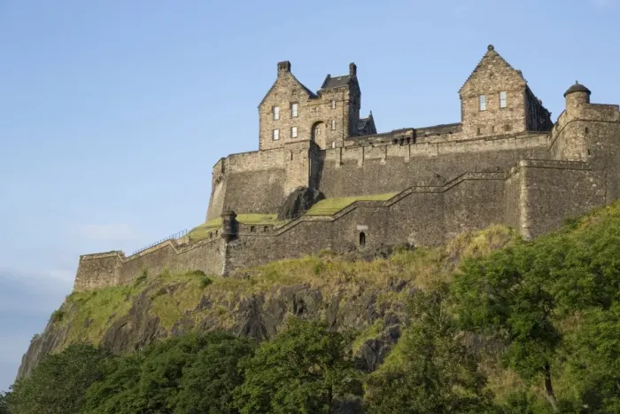 Framed Print : View of castle on volcanic plug, Edinburgh Castle, Edinburgh, Scotland, July Framed Print : View of castle on volcanic plug, Edinburgh Castle, Edinburgh, Scotland, July