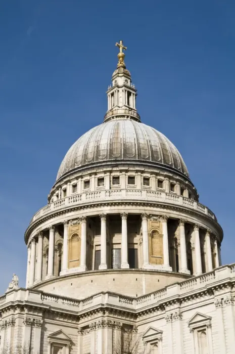Framed Print : View of city cathedral dome, St. Pauls Cathedral, City of London, London, England, march Framed Print : View of city cathedral dome, St. Pauls Cathedral, City of London, London, England, march