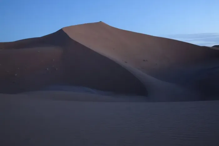 Framed Print : View of desert sand dunes at dusk, Erg Chegaga, Sahara, Morocco, may