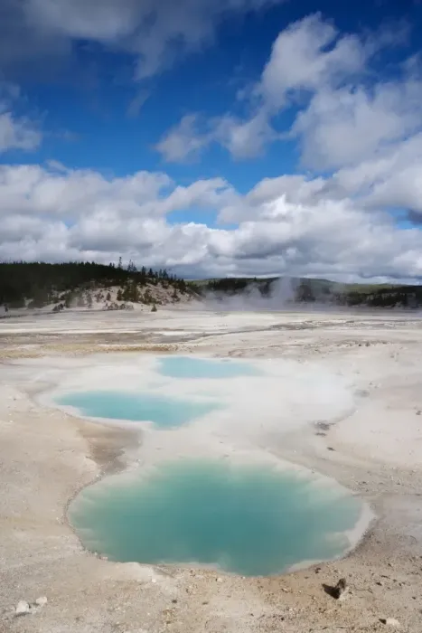 Framed Print : View of hotsprings, Norris Geyser Basin, Yellowstone N. P. Wyoming, U. S. A. September
