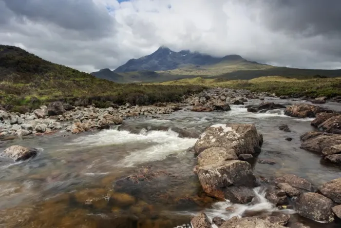 Framed Print : View of moorland river and mountains, Sgurr nan Gillean, Cuillin Mountains, Glen Sligachan, Isle of Skye Framed Print : View of moorland river and mountains, Sgurr nan Gillean, Cuillin Mountains, Glen Sligachan, Isle of Skye
