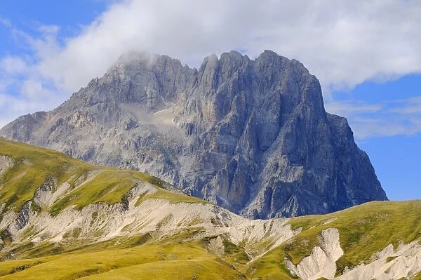 View of mountain peak, Gran Sasso, Gran Sasso N. P. Apennines, Abruzzo, Italy, september
