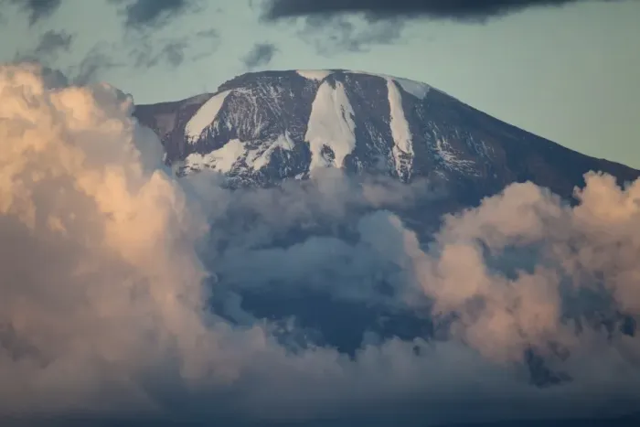 Framed Print : View of mountain summit with clouds at sunset, Mount Kilimanjaro, Kilimanjaro N. P. Tanzania, november Framed Print : View of mountain summit with clouds at sunset, Mount Kilimanjaro, Kilimanjaro N. P. Tanzania, november