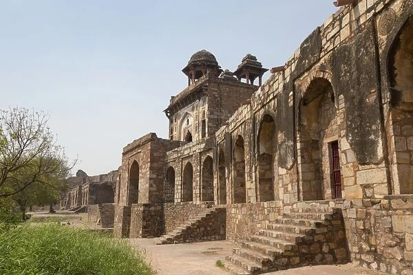 View of old fort, Purana Qila, Delhi, India, March