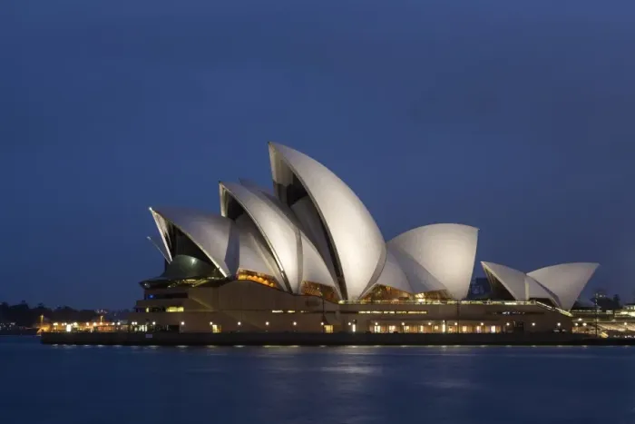 Framed Print : View of performing arts centre illuminated at night, Sydney Opera House, Sydney Harbour, Sydney, New South Wales Framed Print : View of performing arts centre illuminated at night, Sydney Opera House, Sydney Harbour, Sydney, New South Wales