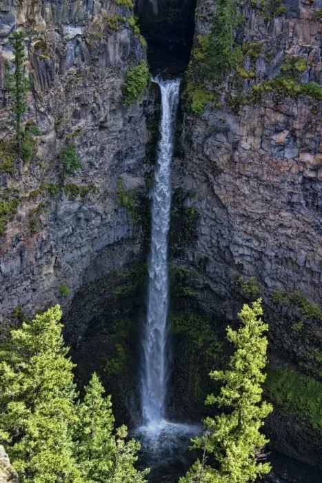 Framed Print : View of plunge waterfall, Spahats Creek Falls, Spahats Creek, Clearwater River, Wells Gray Provincial Park Framed Print : View of plunge waterfall, Spahats Creek Falls, Spahats Creek, Clearwater River, Wells Gray Provincial Park