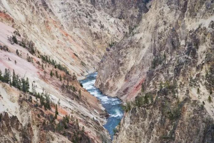 Framed Print : View of river flowing through canyon, Yellowstone River, Grand Canyon of Yellowstone, Yellowstone N. P. Wyoming, U. S. A Framed Print : View of river flowing through canyon, Yellowstone River, Grand Canyon of Yellowstone, Yellowstone N. P. Wyoming, U. S. A