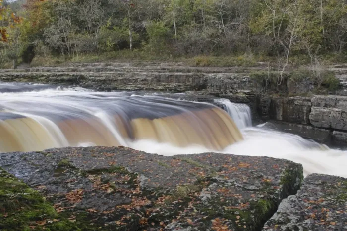 Framed Print : View of river flowing over limestone rocks, Aysgarth Falls, River Ure, Aysgarth, Wensleydale, Yorkshire Dales N. P Framed Print : View of river flowing over limestone rocks, Aysgarth Falls, River Ure, Aysgarth, Wensleydale, Yorkshire Dales N. P