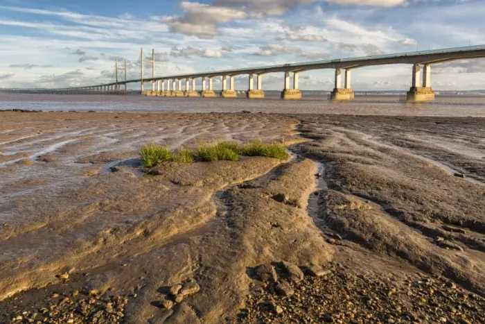 Framed Print : View of road bridge over river, viewed from Divers Rock at Sudbrook, Second Severn Crossing, River Severn Framed Print : View of road bridge over river, viewed from Divers Rock at Sudbrook, Second Severn Crossing, River Severn