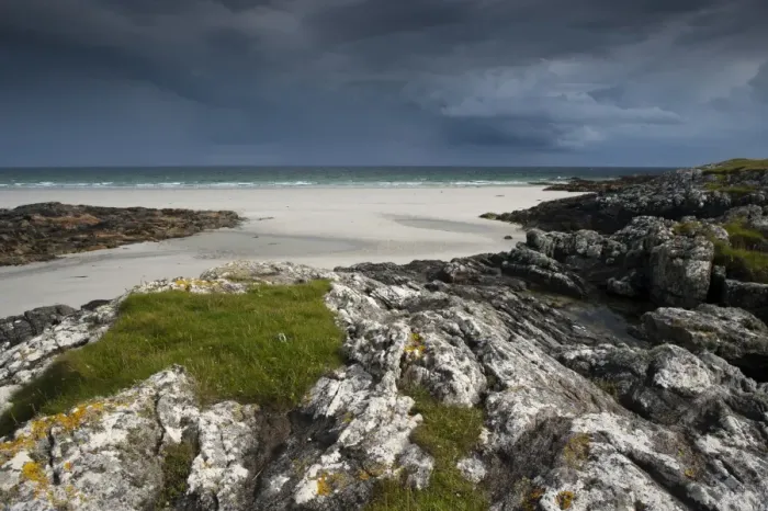 Framed Print : View of rocks and sandy beach, Crossapol, Isle of Tiree, Inner Hebrides, Scotland, August Framed Print : View of rocks and sandy beach, Crossapol, Isle of Tiree, Inner Hebrides, Scotland, August