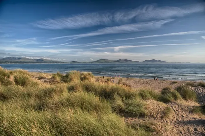 Framed Print : View of sand dunes and coastline, Newborough Warren National Nature Reserve, Newborough, Anglesey, Wales, August Framed Print : View of sand dunes and coastline, Newborough Warren National Nature Reserve, Newborough, Anglesey, Wales, August