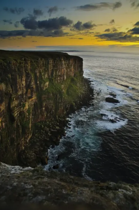 Framed Print : View of sea cliffs at sunset, most northerly point on mainland, Dunnet Head, Caithness, Highlands, Scotland, August Framed Print : View of sea cliffs at sunset, most northerly point on mainland, Dunnet Head, Caithness, Highlands, Scotland, August