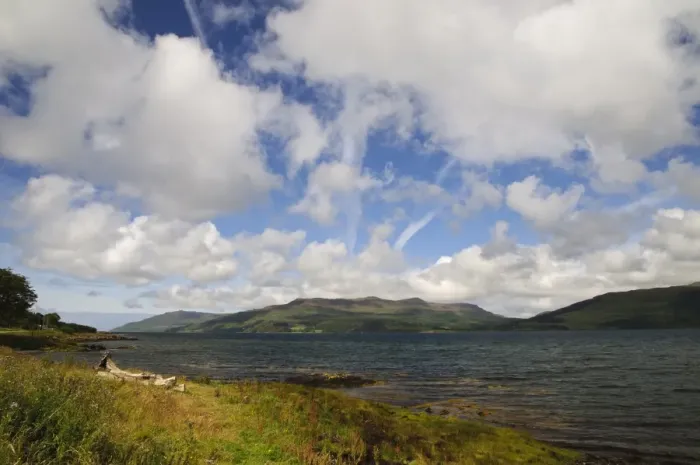 Framed Print : View of sea loch, Loch Scridain, Isle of Mull, Inner Hebrides, Scotland, August