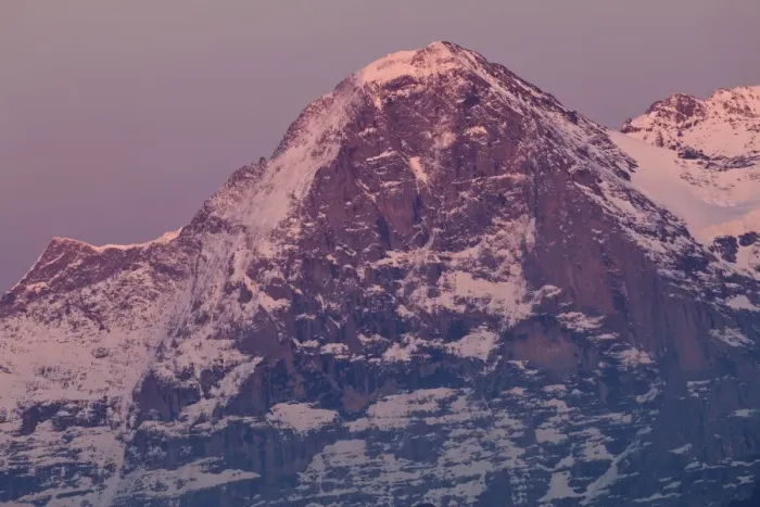 Framed Print : View of snow covered mountain summit at sunset, North Face, Eiger, Swiss Alps, Bernese Oberland, Switzerland, may Framed Print : View of snow covered mountain summit at sunset, North Face, Eiger, Swiss Alps, Bernese Oberland, Switzerland, may