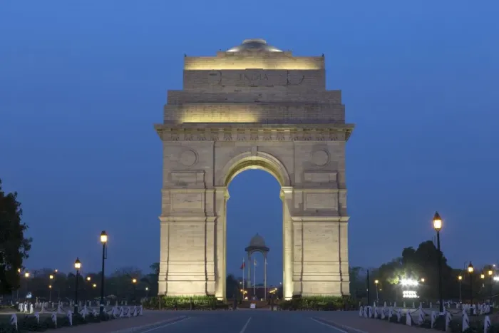 Framed Print : View of war memorial illuminated at night, India Gate, New Delhi, Delhi, India, March Framed Print : View of war memorial illuminated at night, India Gate, New Delhi, Delhi, India, March